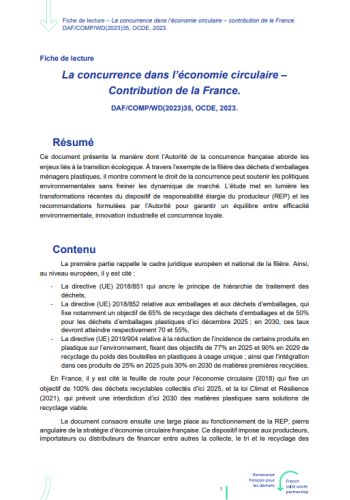 Competition in the Circular Economy